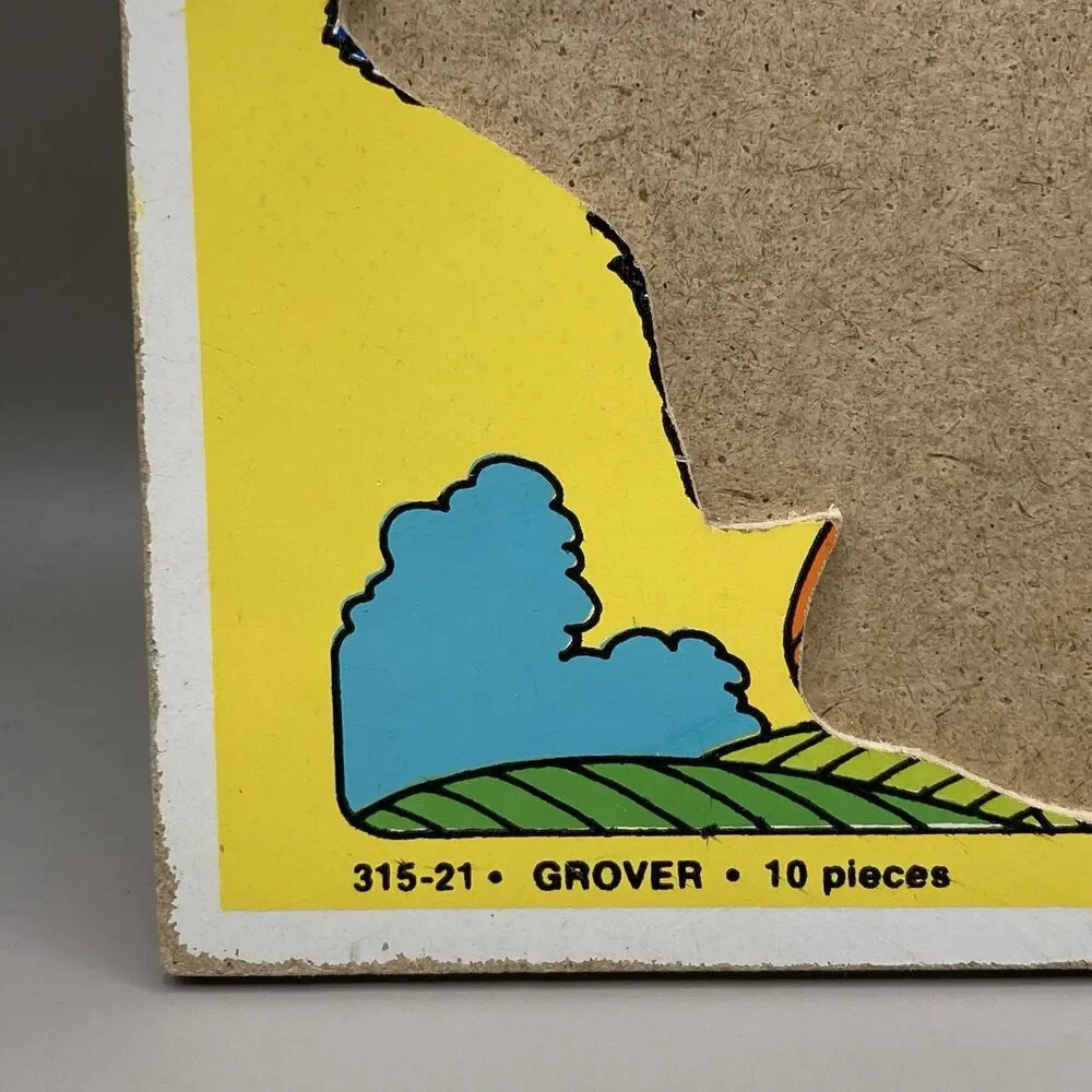 Vintage Playskool Sesame Street Grover Muppets Inc. Puzzle 1979 10 pc 2-5 Muppet